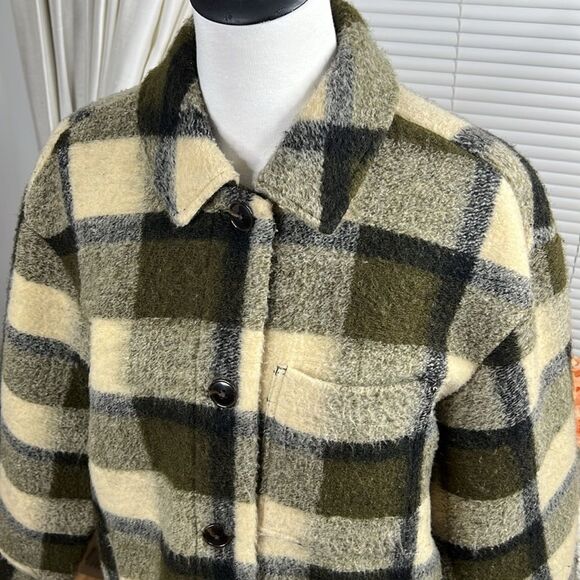 Madewell Belrose Shirt-Jacket in Maran Plaid Sz L - Picture 5 of 11